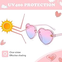 Vista 6 de Pro Acme Lentes de sol con forma de corazón para niñas pequeñas de 3 a 10 años con forma de abeja