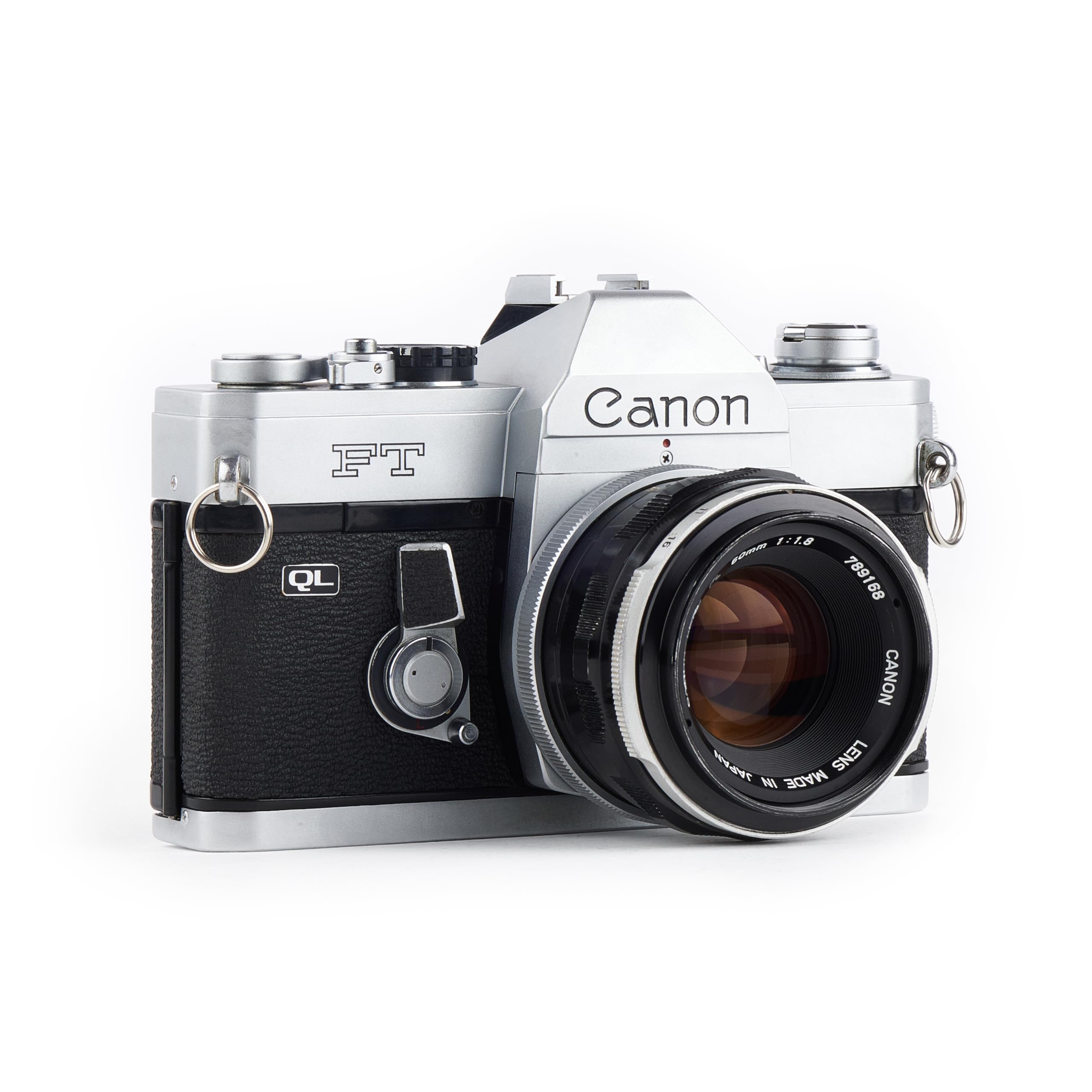 Canon FT QL 35mm フィルムカメラ FL 50mm f/1.8 Canon FT QL 35mm Film Camera With 50mm f/1.8 Lens - Black or