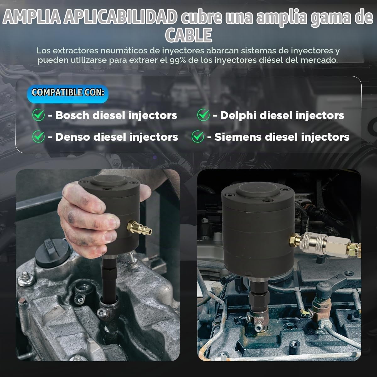 Extractor de Inyectores Diesel, Extractor Inyectores, 21PCS Herramienta de Reparación de Inyectores de Coche