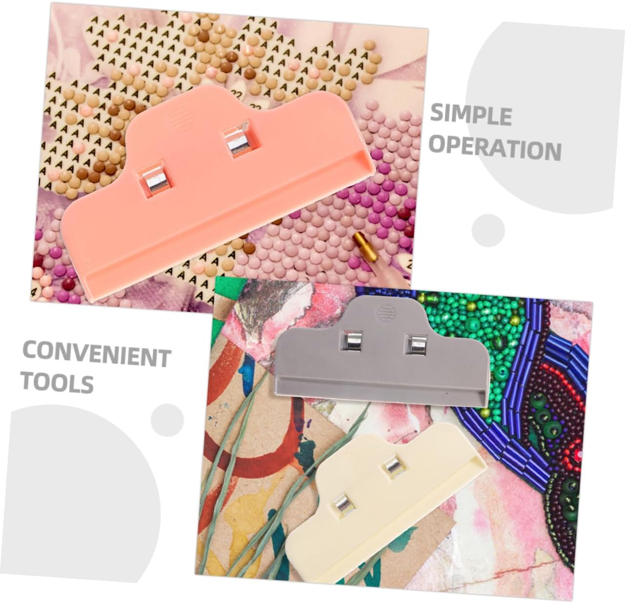 12pcs Diamond Art Drills Fixing Clips for Large File Clips Painting Supplies