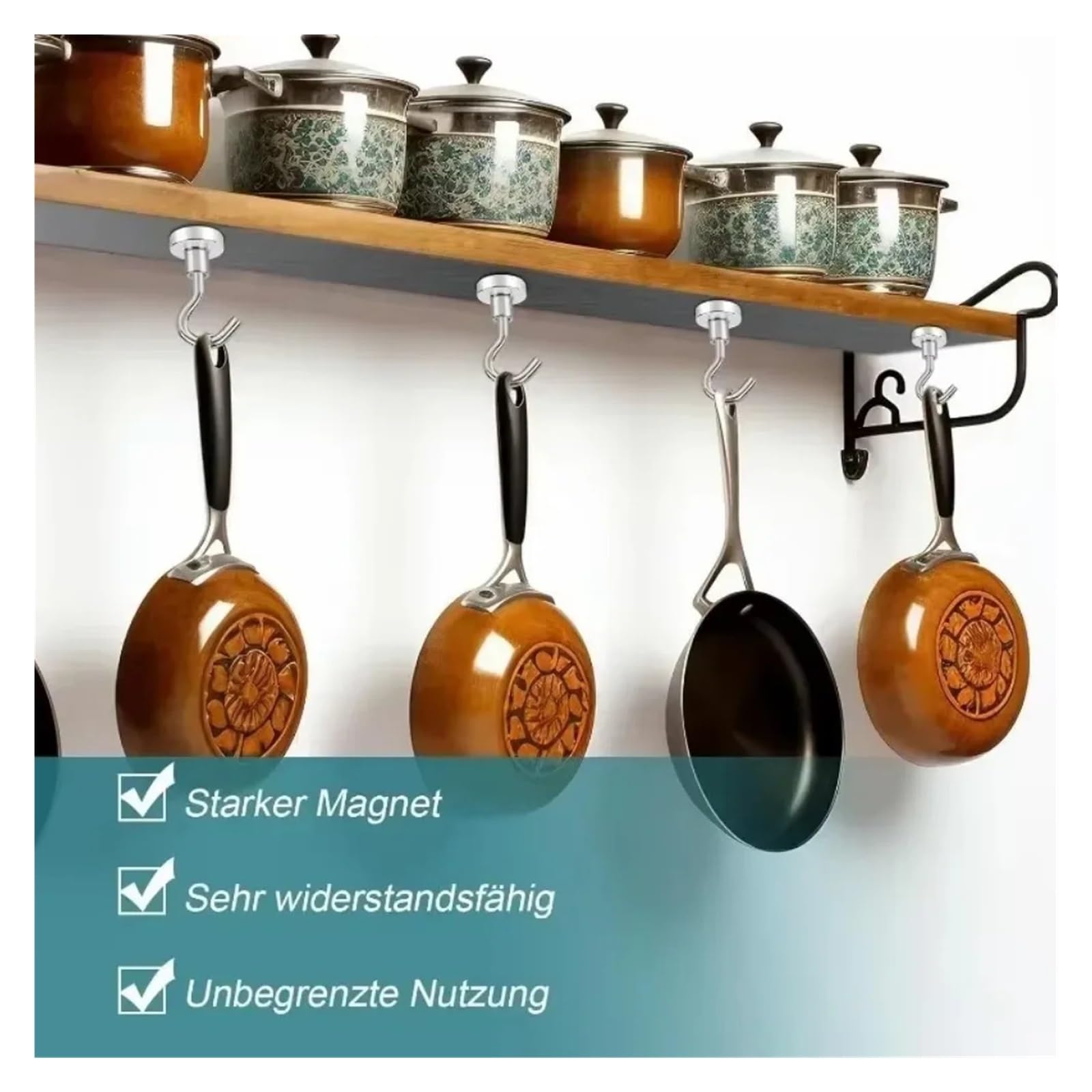 Genérico Mini gancho magnético multiusos for colgar llaves y tazas, de pared, resistente, compatible con el almacenamiento en la cocina del hogar, 50 o 20 unidades(E10,20PCS)
