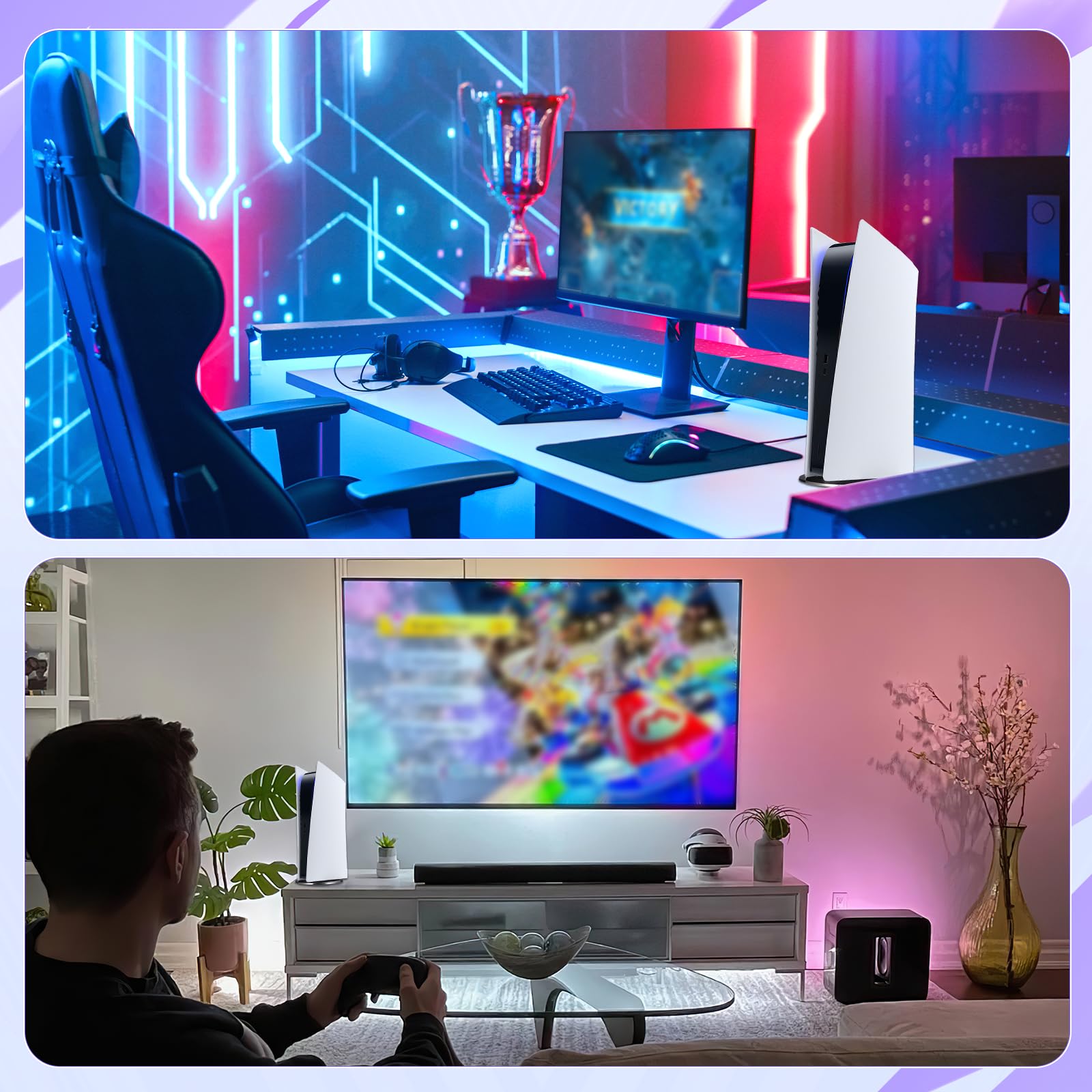 Hejo Socle Slim Vertical pour PS5 Slim Disc & Digital et Pro, Support Vertical Compatible avec Play Station 5 Slim Console, Support pour Console avec Tapis Antidérapant et Vis(Noir)