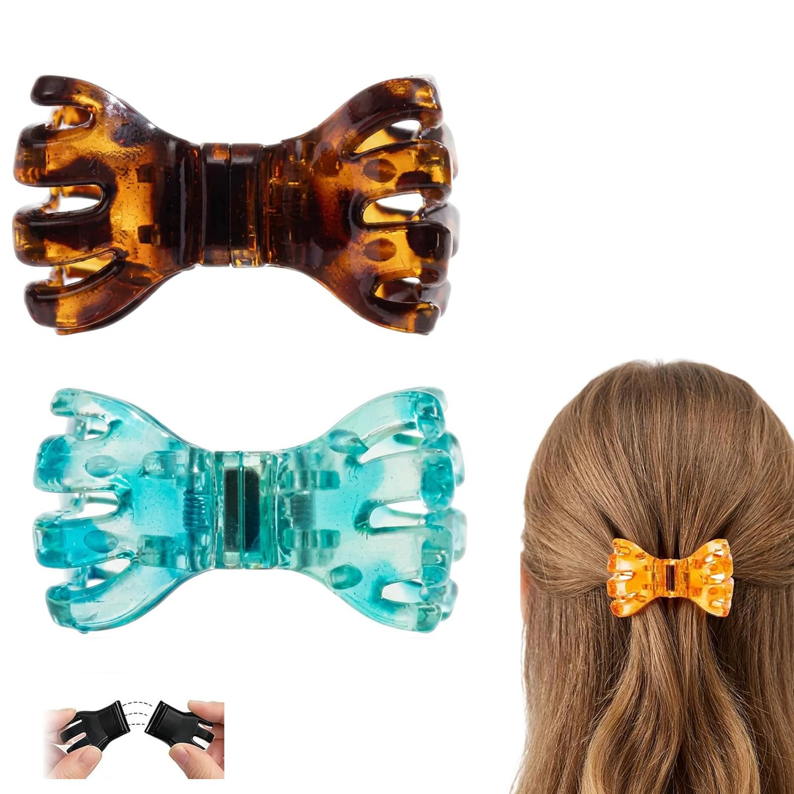 2Pcs Magnetic Hair Clip, Magnetic Hair Clips for Women, Magnetic Clips for Hair Styling, Magnet Hair Clips for Updos, Magnetic Claw Clip for Hair, Hair Clip for Daily Use and Special Occasions (bule3)-picture-23