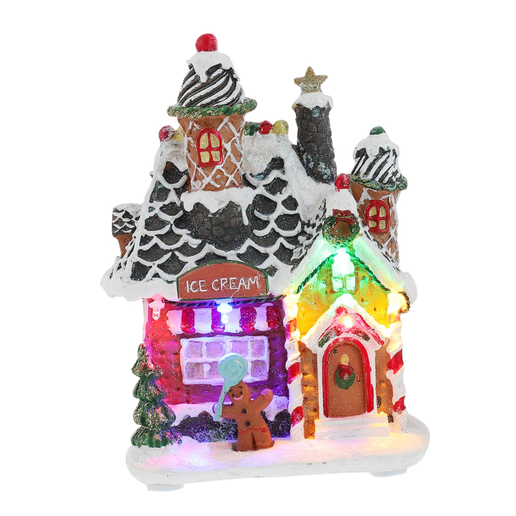 Świąteczna Ozdoba LED Śnieżny Domek Wystawę Świecący Imprezy Xmas Prezent Świąteczny Idealny Do Dekoracji Domu i Biura