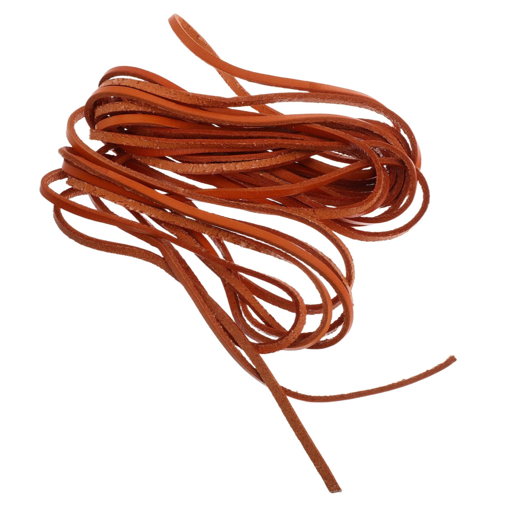 KONTONTY Cowhide Leather Craft Rope for DIY Jewelry Making Durable Light Brown Cord for Necklaces Bracelets Creative Art Projects Versatile Braided String for Craft Enthusiasts