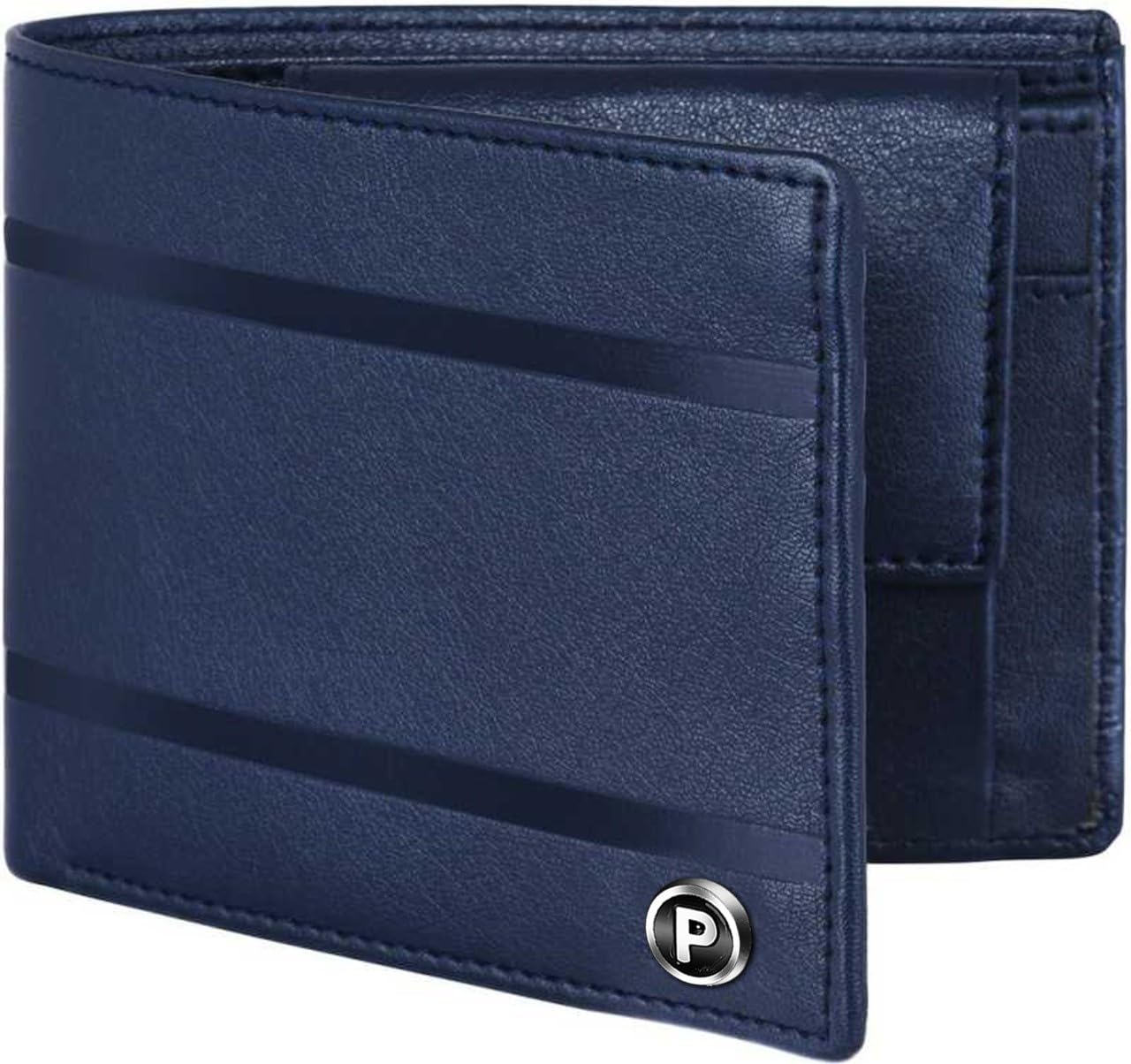 Men Casual, Evening/Party, Formal Blue Artificial Leather Wallet (3 Card Slots) (SPW 4055 Blue BZ)-image-8