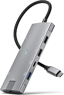 USB C 3.2 Docking Station,10Gbps USB-C Gen 2, 8in1 USB C Hub 4K 60Hz HDMI Adapter with 1Gbps Ethernet, 10Gbps USB 3.2 Gen 2,100W PD for MacBook Pro/Air iPad Pro M2 M1,Surface Pro,Chromebook