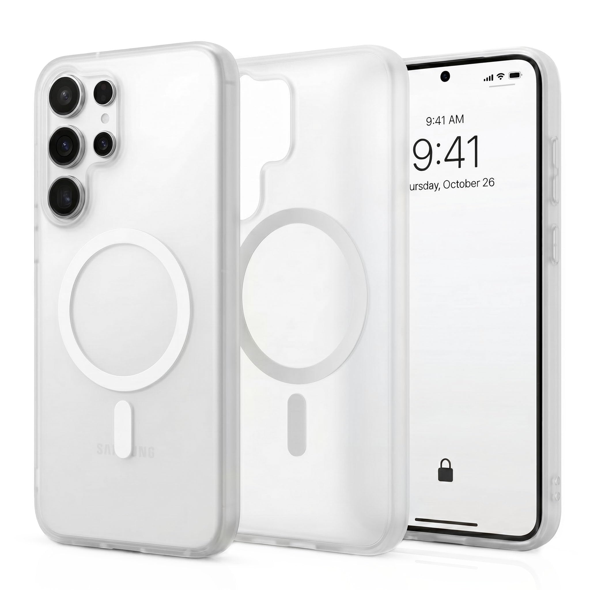 amazon basics Luxury Paper Thin Case Cover for Samsung Galaxy S26 Ultra 5G | Matte Finish | Compatible with magsafe | (White, Samsung Galaxy S26 Ultra 5G)-image-11