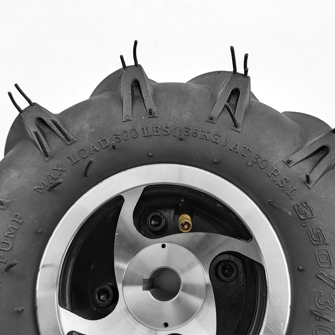 3.50-4 Pneumatic Agricultural Tire 10 Inch Off Road Wheel 17mm Axle Hole For DIY Lawnmower Motor Trolley Cart (wheel)