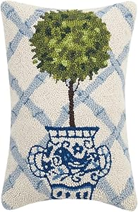 Ball Topiary Wool and Cotton Pillow 12 X 18 inch