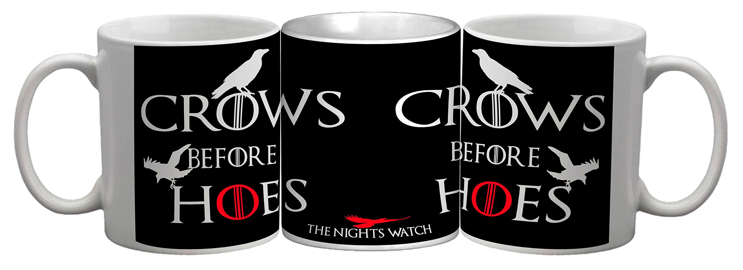 Crows Before Hoes TV Series Theme Printed Ceramic Mug | Coffee Mug | Microwave & Dishwasher Safe Cup | Perfect for Home, Office, Cafe, Gifting, Daily Use, Milk, Tea (350 Ml, Black)