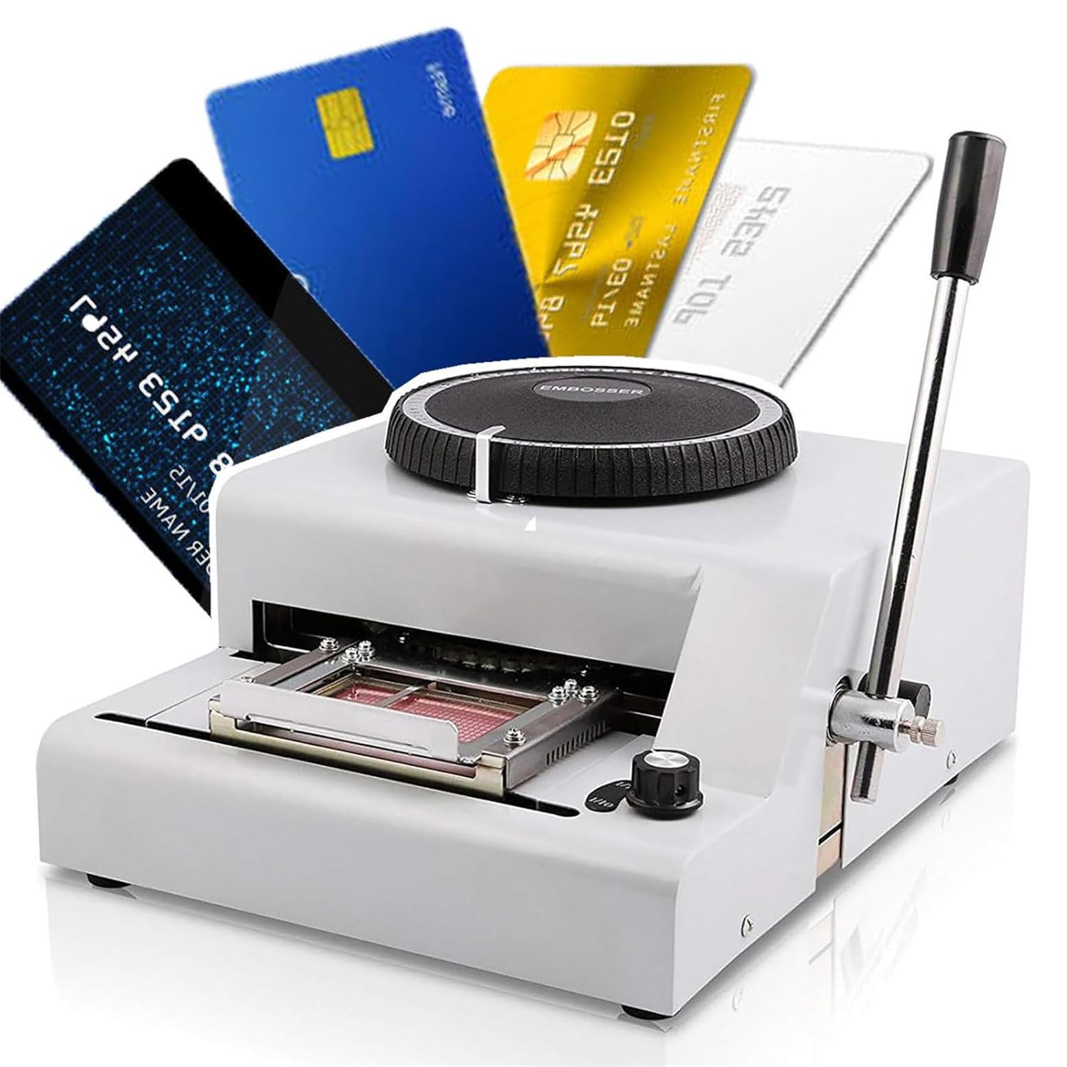 BOOZXCV Dog Tag Coding Embosser Machine 72 Coded Character Manual Dog Tag Embosser Machine with 30 Aluminum Dog Tag,Precise Positioning,Adjustable Character Spacing and Depth
