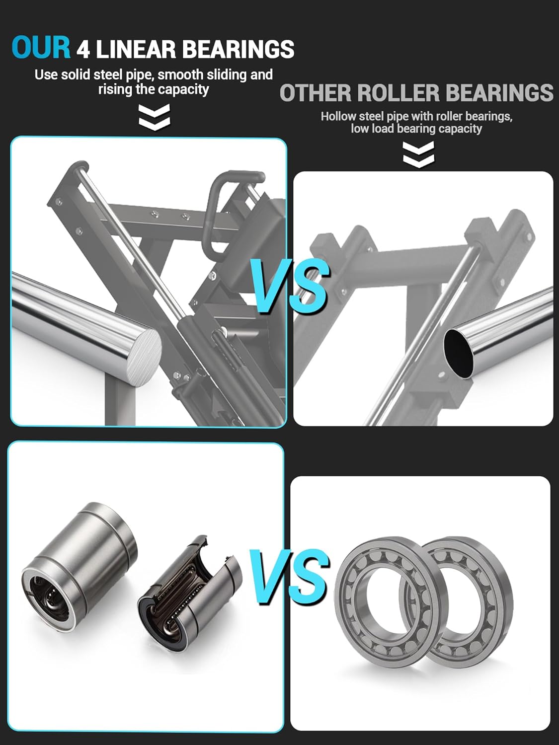 GarveeLife Leg Press Hack Squat Machine Combo, Leg Press Machines for Home Gym with Linear Bearing & Solid Steel Pipe, Band Pegs, Weight Storage Posts, Hack Squat Machine for Full Lower Body Workout