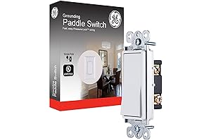 400W Grounding Single Pole Paddle Rocker Light Switch 2 Pack Child Safe...