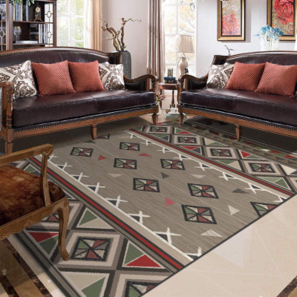 Dywaniki styl dywan salon dywaniki geometryczny szary romb trójkąt 100 x 200 cm (9 stóp x 6 stóp7)