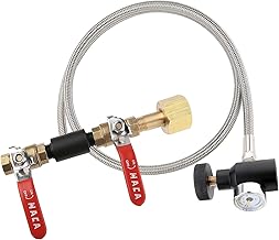 CGA-320 Cylinder Refill Adapter Bottle Connector CO2 Tank Soda Maker Accessories with Hose for Filling Tank 90CM