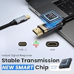 Deeyaple USB C to HdMI Cable 4k@60hz, USB C to Hdmi Aluminum Shell, Stable Signal,Thunderbolt 4/3 Compatible for iPhone 17/16/15 Series, MacBook, iMac, Ipad Pro, Galaxy, Surface, Dell 1.8M/6FT