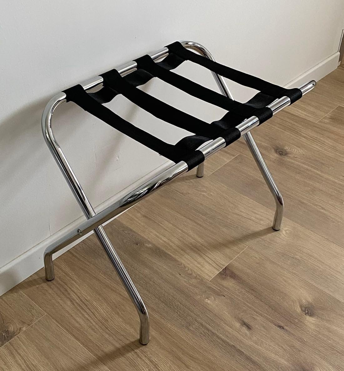 Jvd Supporto per Bagagli in Metallo Cromato