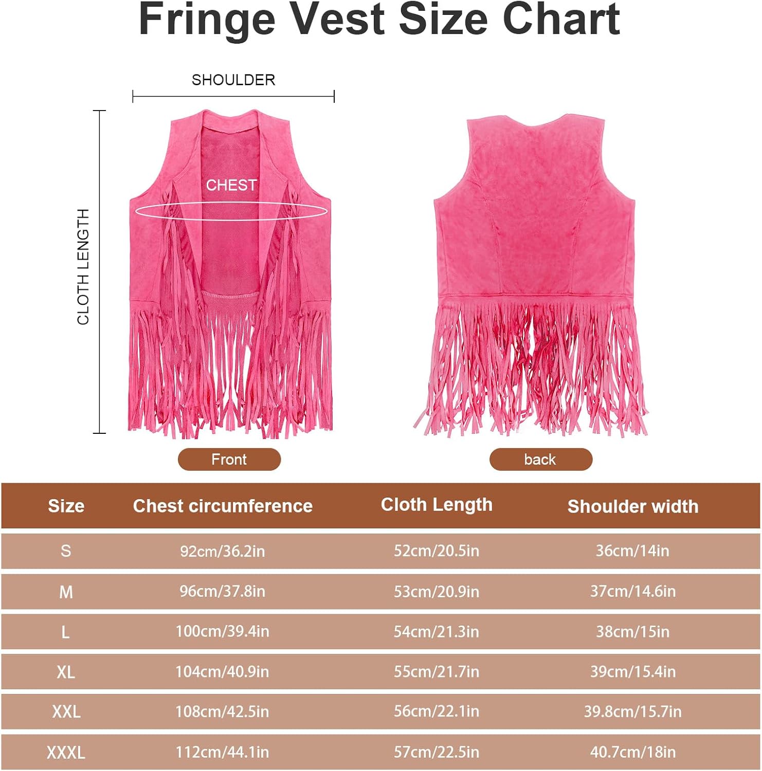 HyperFun Cowgirl Outfits for Women Western Costume Accessories Cowboy Hat Tassels Fringe Vest Earring Hippie Glasses Bandana - Image 5