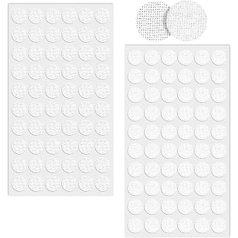 20 mm Dots Self-Adhesive Pack of 100 White Round