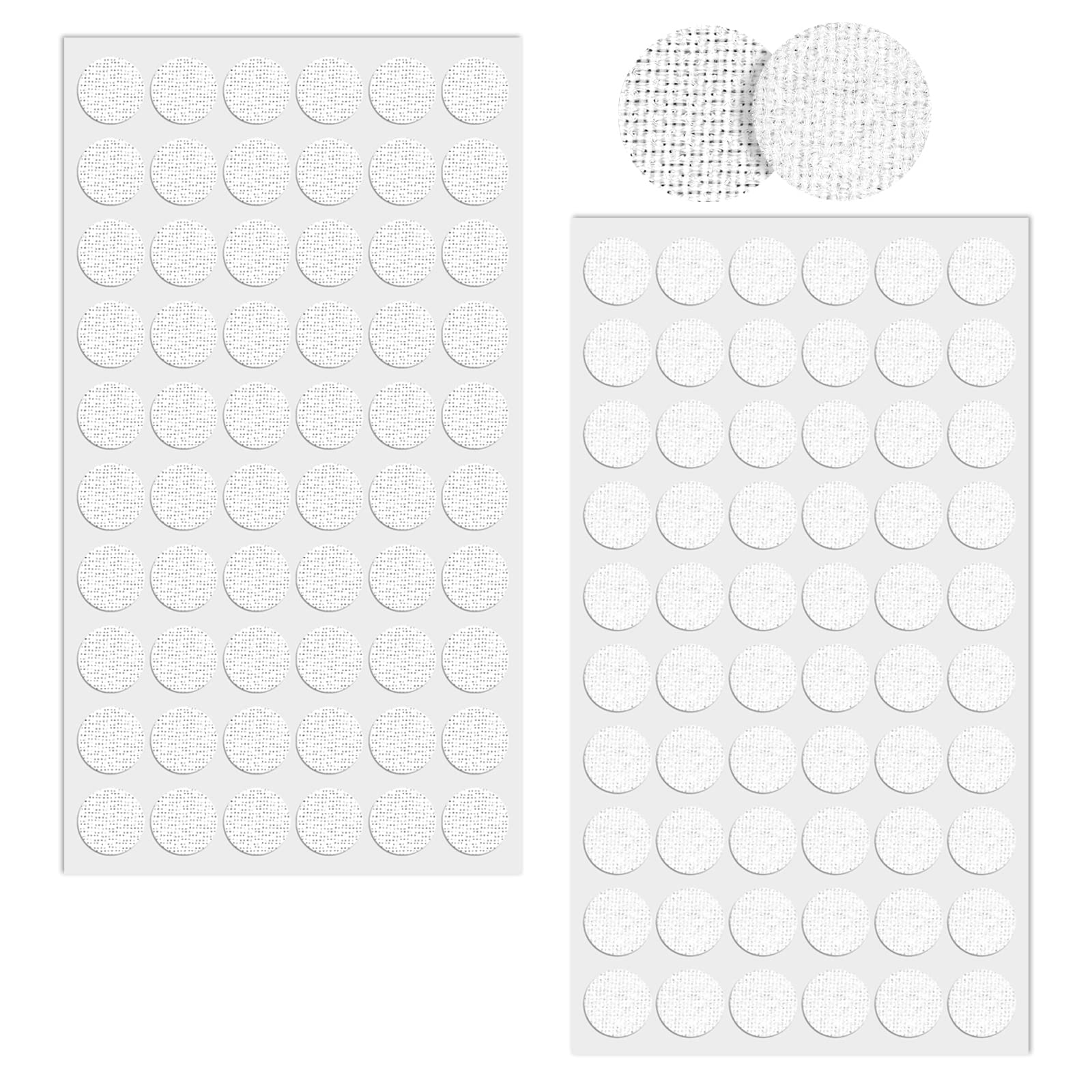 100 Stück Klettpunkte Selbstklebend - funvce 20mm Weiß Klett Klebe Punkte, Klettverschluss Selbstklebend Rund, Self Adhesive Klettband Klettstreifen für Schule Lernmaterial, Weihnachtskarten
