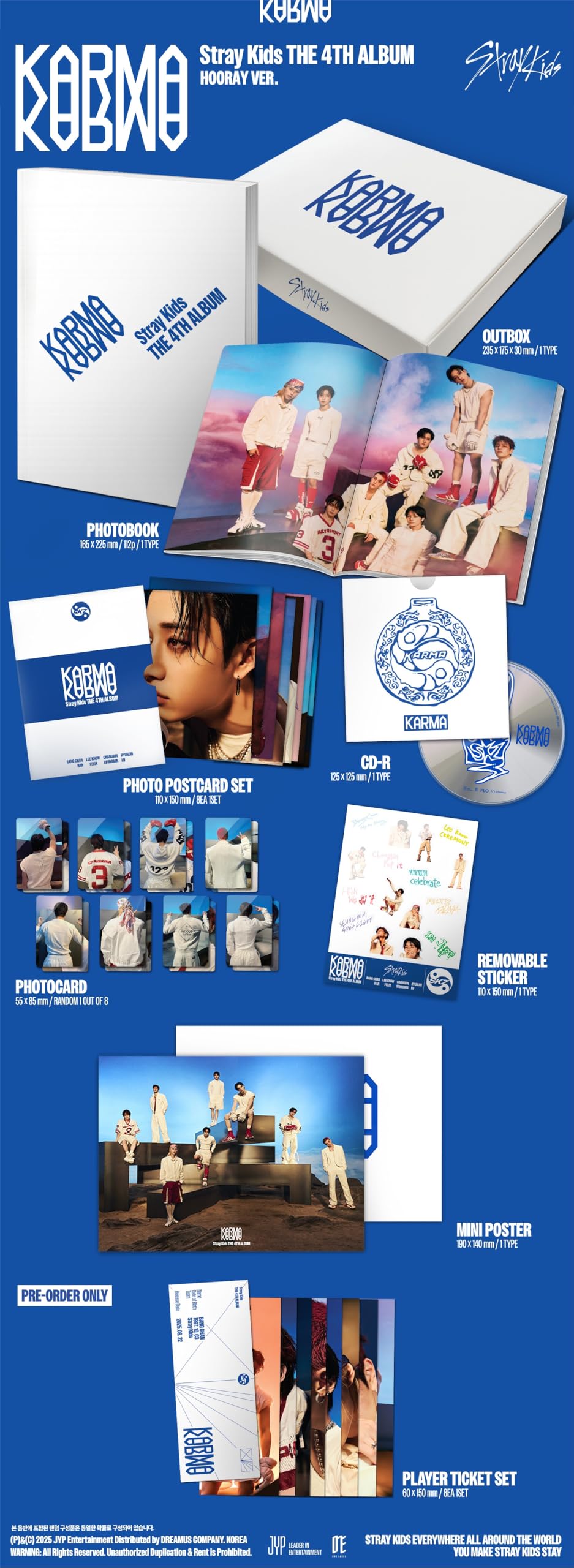 Stray Kids Album - KARMA HOORAY VER. (Standard ver)+Pre Order
