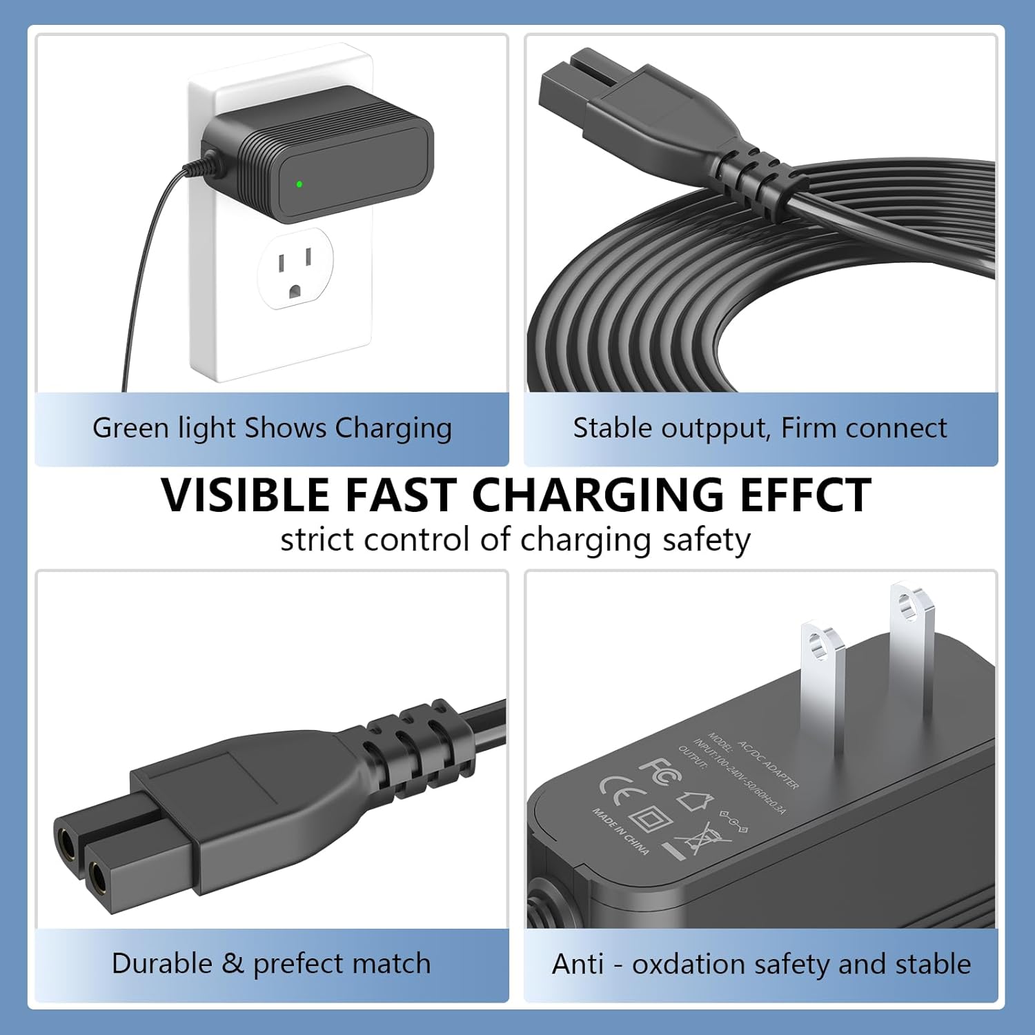 Charger for WYBOT Robotic Pool Vacuum Cleaner Compatible with Wybot C1 OS7010C Cordless Pool Vacuum Cleaner Power Adapter