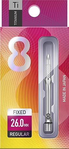 Miniatura 2 de Target Darts 8 Flight 1.024 in Fixed Slim Titanium Dart Shafts Sistema de Vuelo Plata