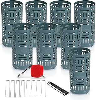 8 Pack Tree Trunk Protector Guard - Protective Flexible Plastic Wraps - Protect Bark & Saplings from Sun Damage, Mowers, T...