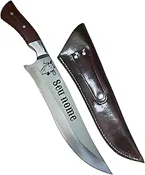 Faca Campeira Picanheira 35cm Personalizada Bainha de Couro