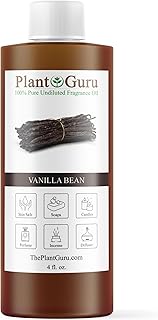 Vanilla Bean Fragrance Oil 4 fl. oz. Scented Oil for DIY Soap Making, Candles, Bath Bombs, Body Butters. Used in Aromatherapy Diffusers, Burners and Warmers. Great Addition to Lotions and Creams.
