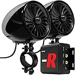 Bluetooth Motorcycle Speakers and Amplifier Audio Sound System, FM Radio, Waterproof Speakers for ATV, UTV, Golf Cart