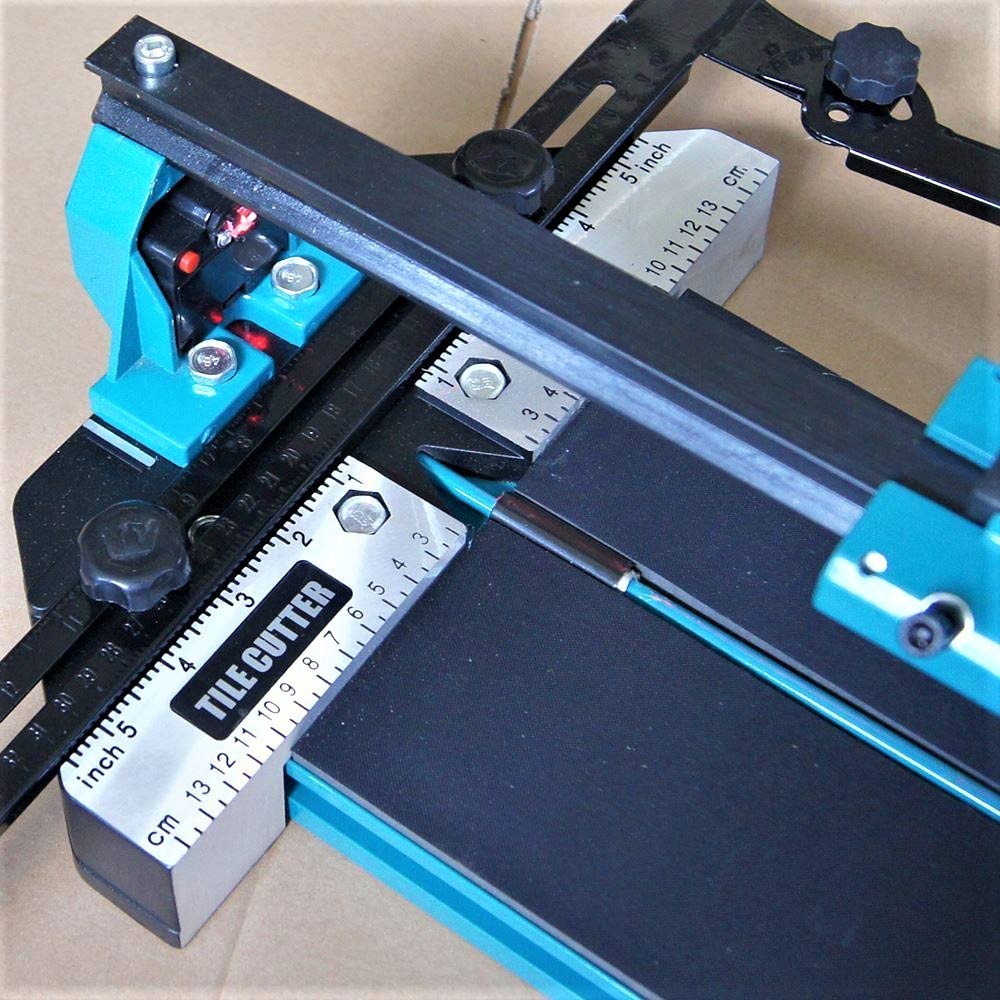 TOPWAY 1200mm Coupe-Carreaux Manuel Professionnel avec Rail Coulissant Unique et Guide Laser, Aluminium Base, pour Coupe de Précision des Carreaux Porcelaine Céramique 347715