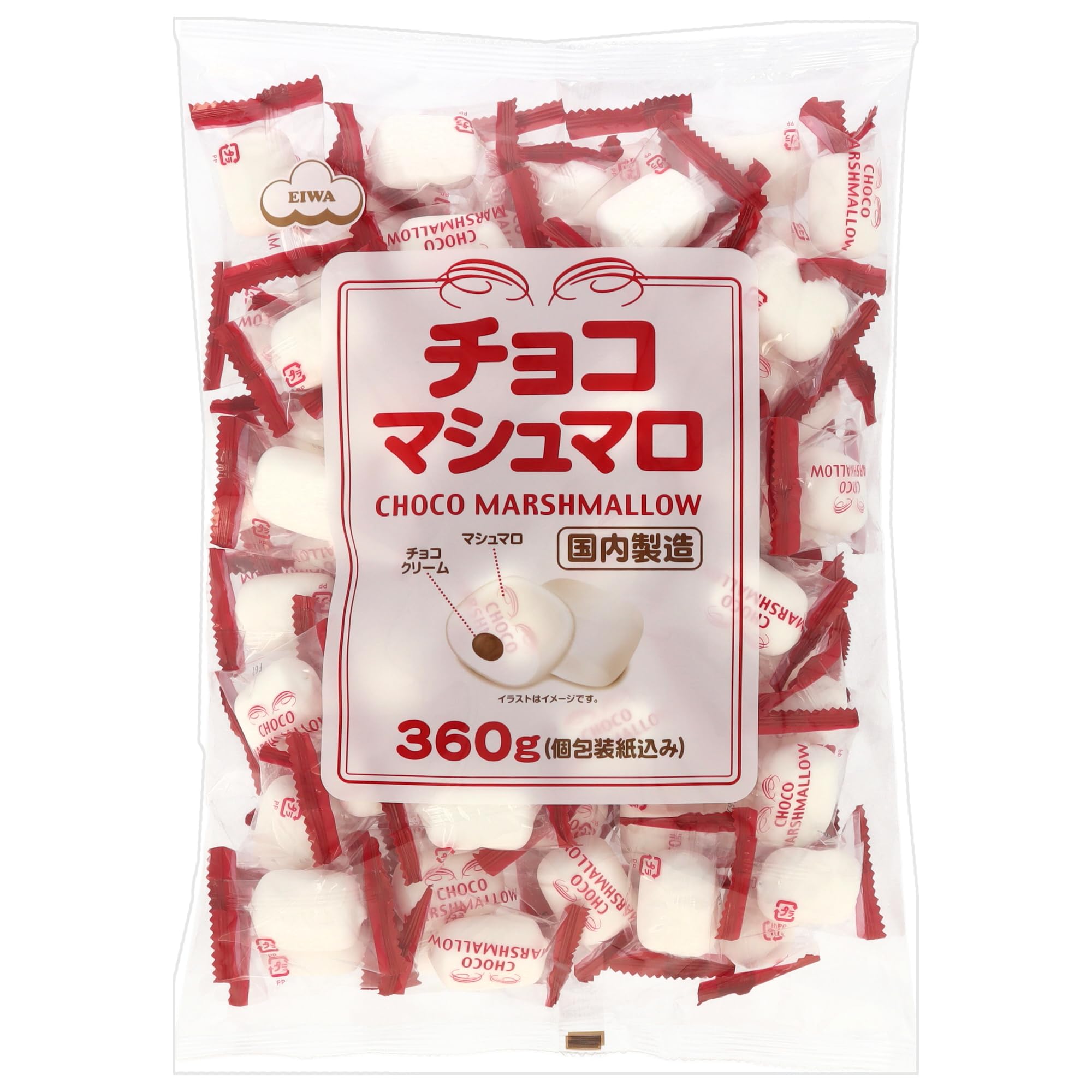 Amazon.co.jp: エイワ チョコマシュマロ徳用袋 360g×6袋 : 食品・飲料