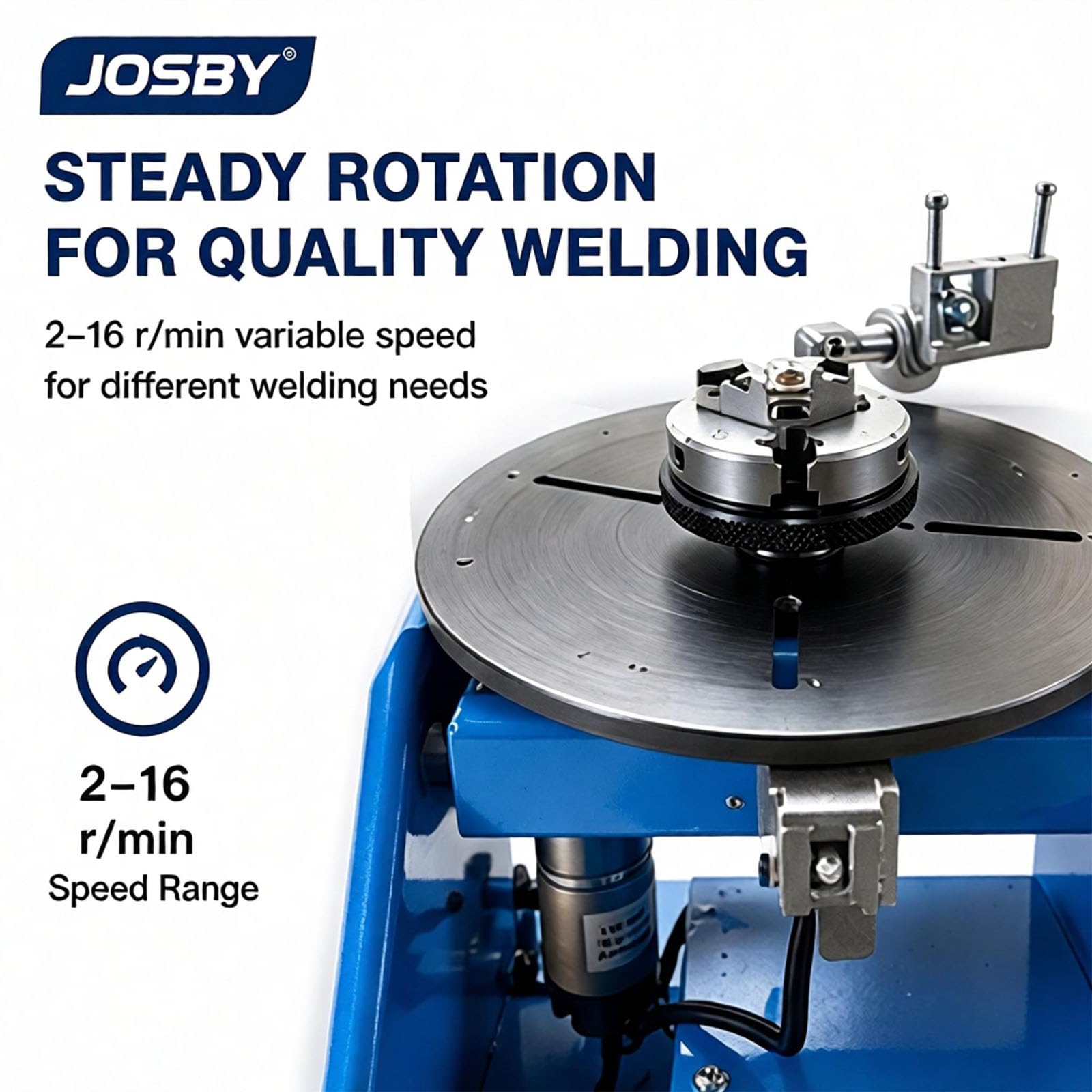 JOSBY Kleiner Schweißpositionierer, Drehbarer Schweißpositionierer, Leichter Modularer Automatischer Schweißdrehtisch, Schweißrotator-arbeitstisch, Variable Drehzahlregelung Für Rohrrundschweiß