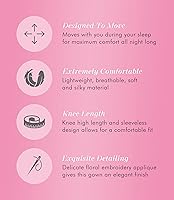 Vista 4 de Exquisite Form Women's 30107 Nylon Tricot Sleeveless Short Knee Length Nightgown