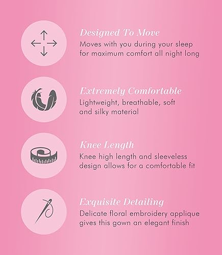 Miniatura 4 de Exquisite Form Women's 30107 Nylon Tricot Sleeveless Short Knee Length Nightgown