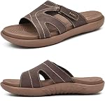 KuaiLu Womens Fashion Orthotic Slides Ladies Lightweight Athletic Recovery Yoga Mat Sandals Slip On Thick Cushion Slippers Sandals With Comfortable Plantar Fasciitis Arch Support