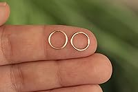 Vista 93 de Gold Hoop Earrings Silver Hoop Earrings - Hoop Earrings For Women Two Pcs Of Thin Gold Filled Sterling Silver Hoops, Helix Hoop, Tragus Ring