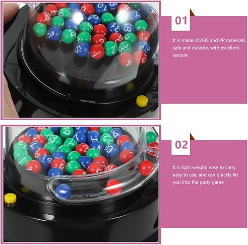 Miniatura 4 de Amosfun Mini máquina, máquina eléctrica de la bola de la suerte de la sacudida, selector afortunado del número para el entretenimiento del partido