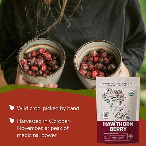 Miniatura 7 de Té orgánico de bayas de espino blanco (32 oz), para té de hierbas, tinturas, recetas, cultivo silvestre, origen europeo