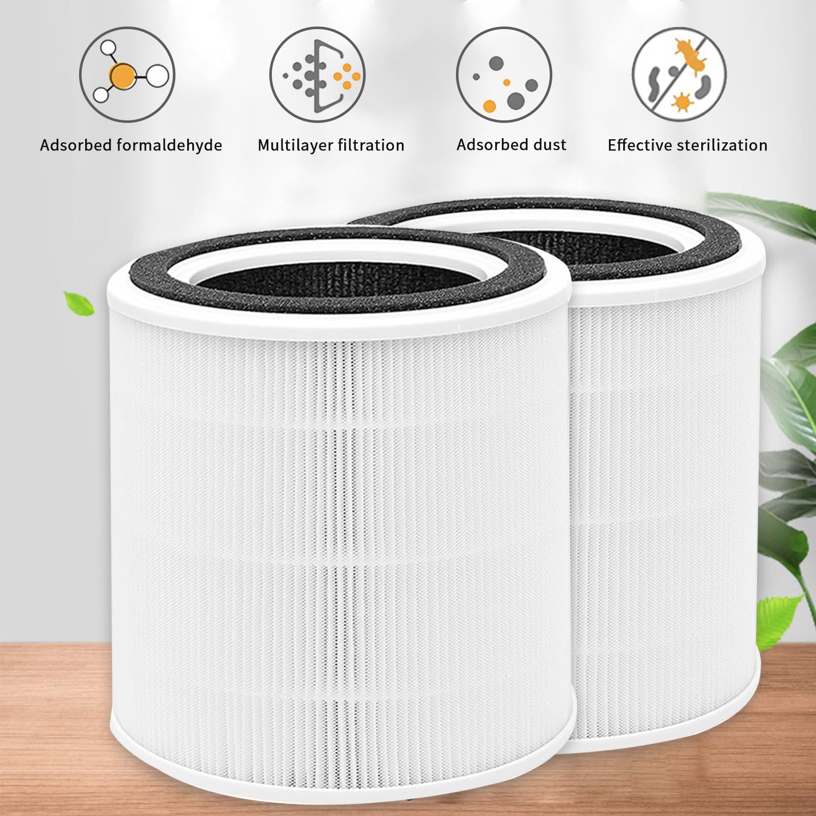 1 confezione di filtri di ricambio TT-AP005, filtro H13 True HEPA con set di pre-filtro al carbonio, compatibile con TT-AP005 Air Purifier