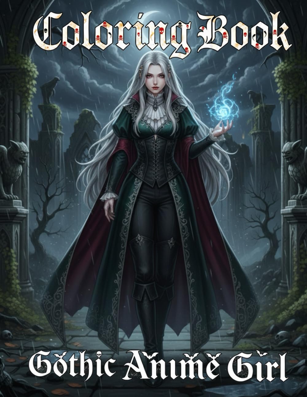 coloring book Gothic Anime Girl: Dark Gothic Anime Art with Sexy Anime Girls, Horror Fantasy Themes, Gothic Fashion, Vampires, and Shadow Romance