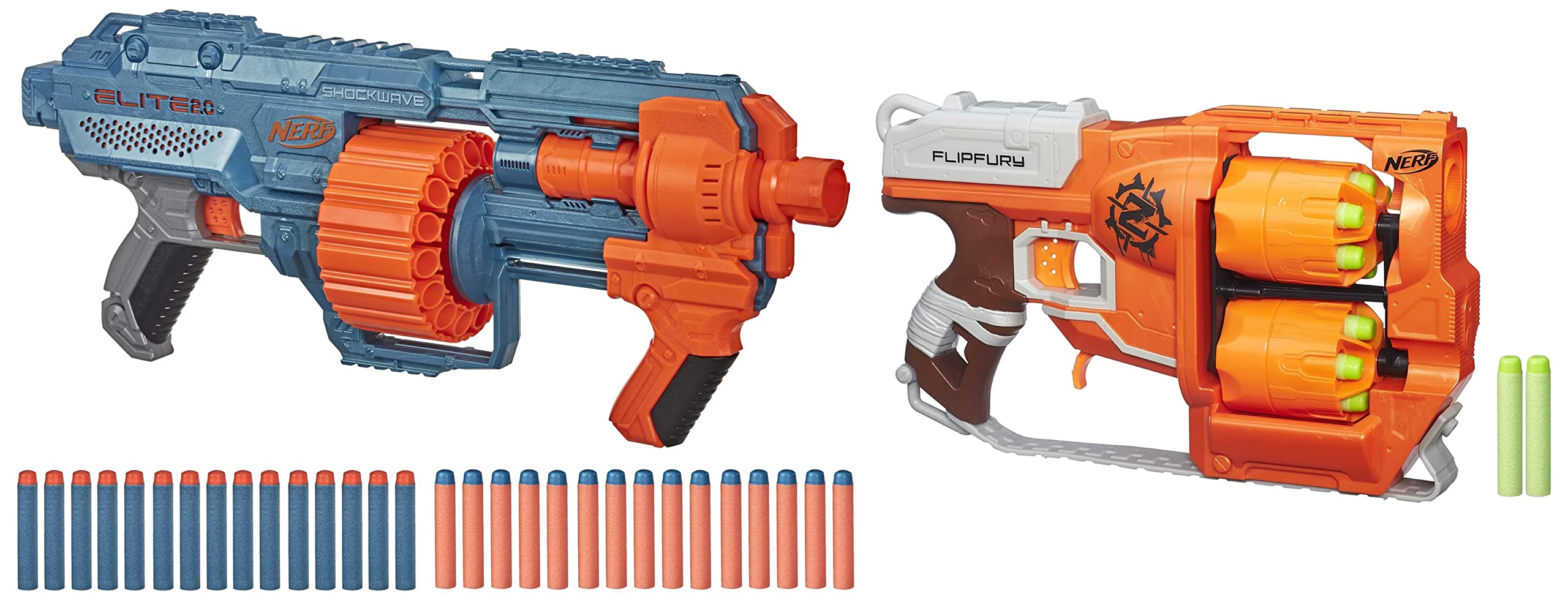 Nerf Elite 2.0 Shockwave Blaster 30 Darts 15-Dart Rotating Drum