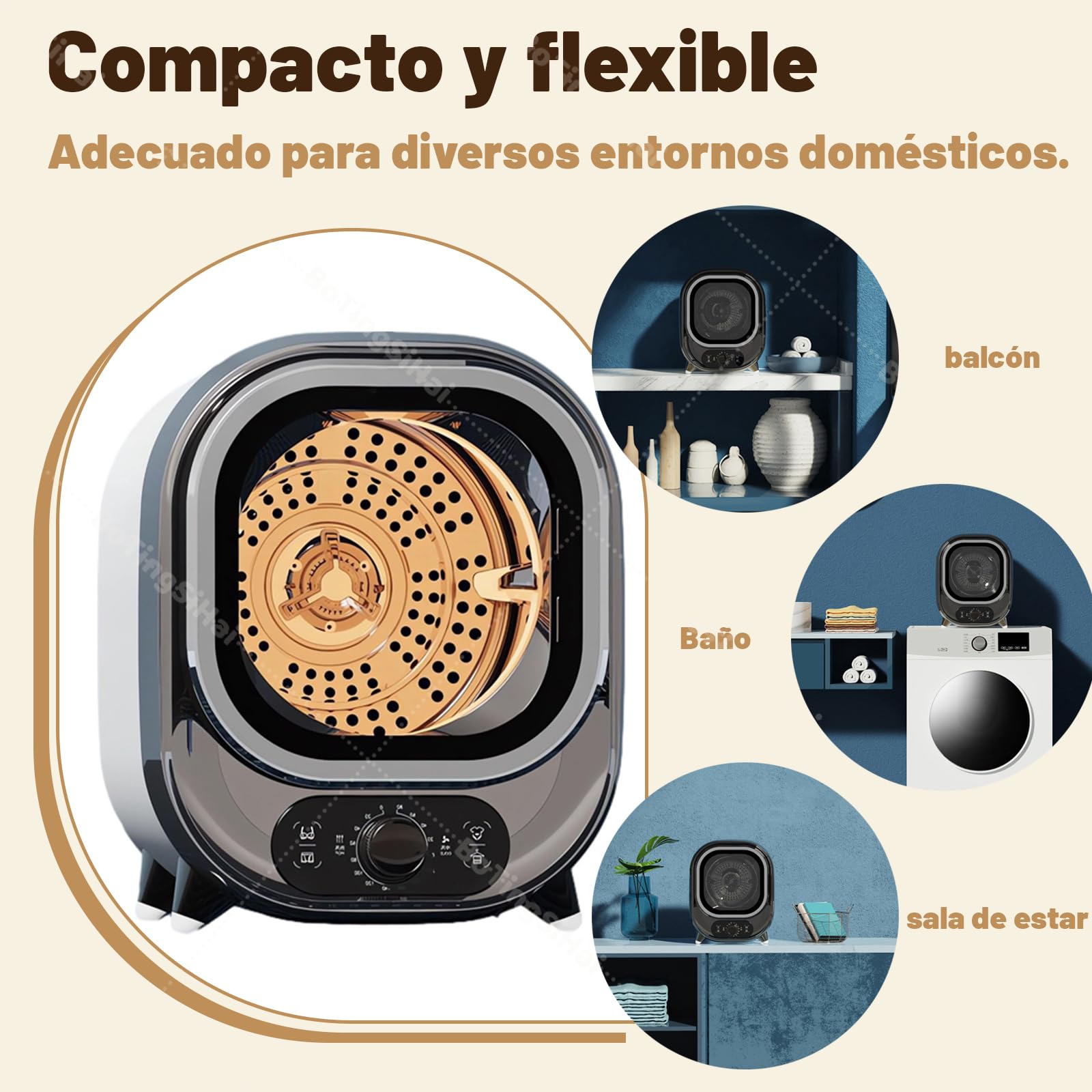 Secadora de Ropa Pequeña, Mini Secadora de Condensación Portátil de 0,8 kg, Secadora Compacta para Apartamentos, Montaje en Pared o Encimera(Pink)