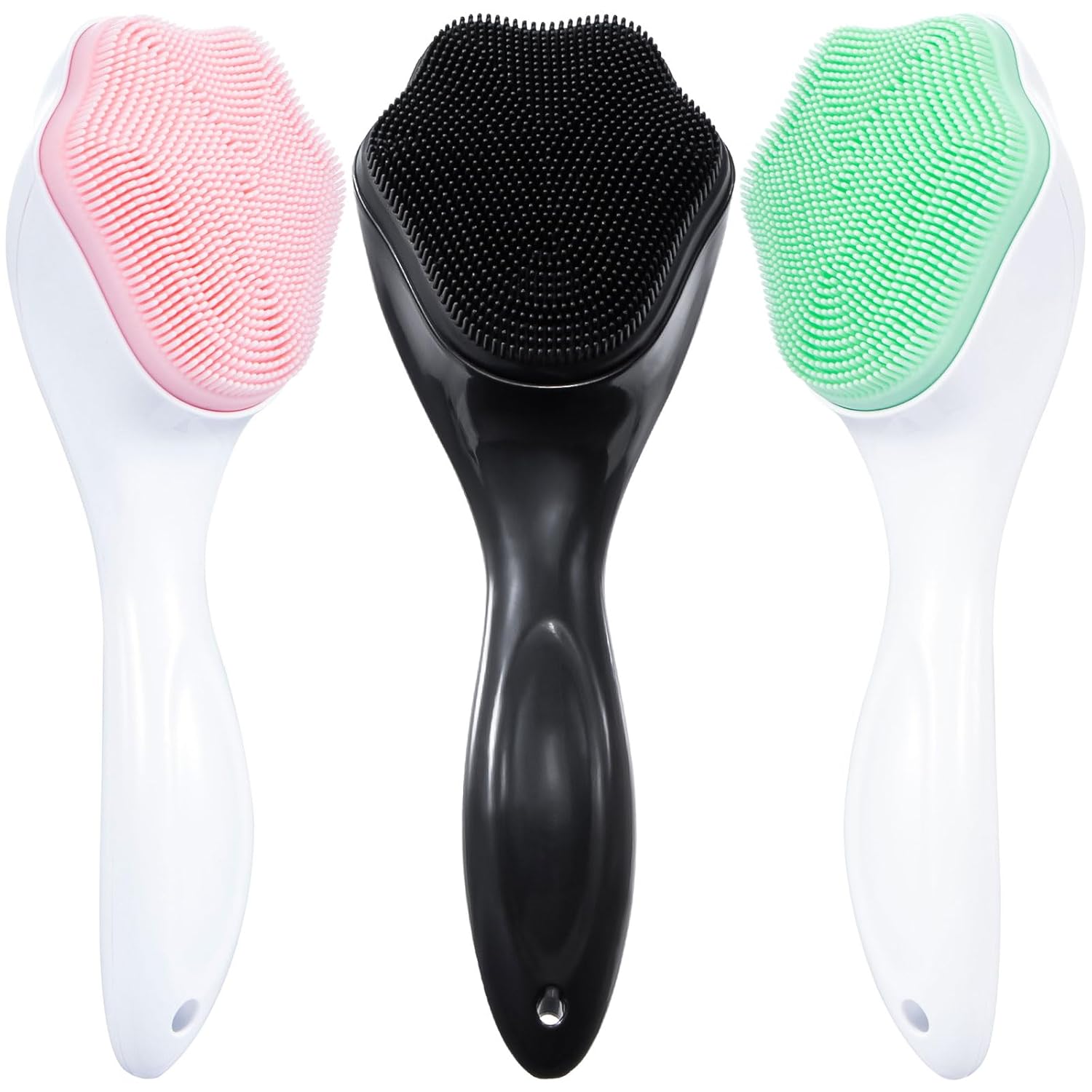 3 Packs Handheld Silicone Face Scrubber Exfoliator, Ooloveminso Face Brushes for Cleansing and Exfoliating, Manual Facial Cleansing Brush, Gentle Soft Face Wash Brush for Sensitive, Delicate, Dry Skin 3 Packs Handheld Silicone Face Scrubber Exfoliator, Ooloveminso Face Brushes for Cleansing and Exfoliating, Manual Facial Cleansing Brush, Gentle Soft Face Wash Brush for Sensitive, Delicate, Dry Skin