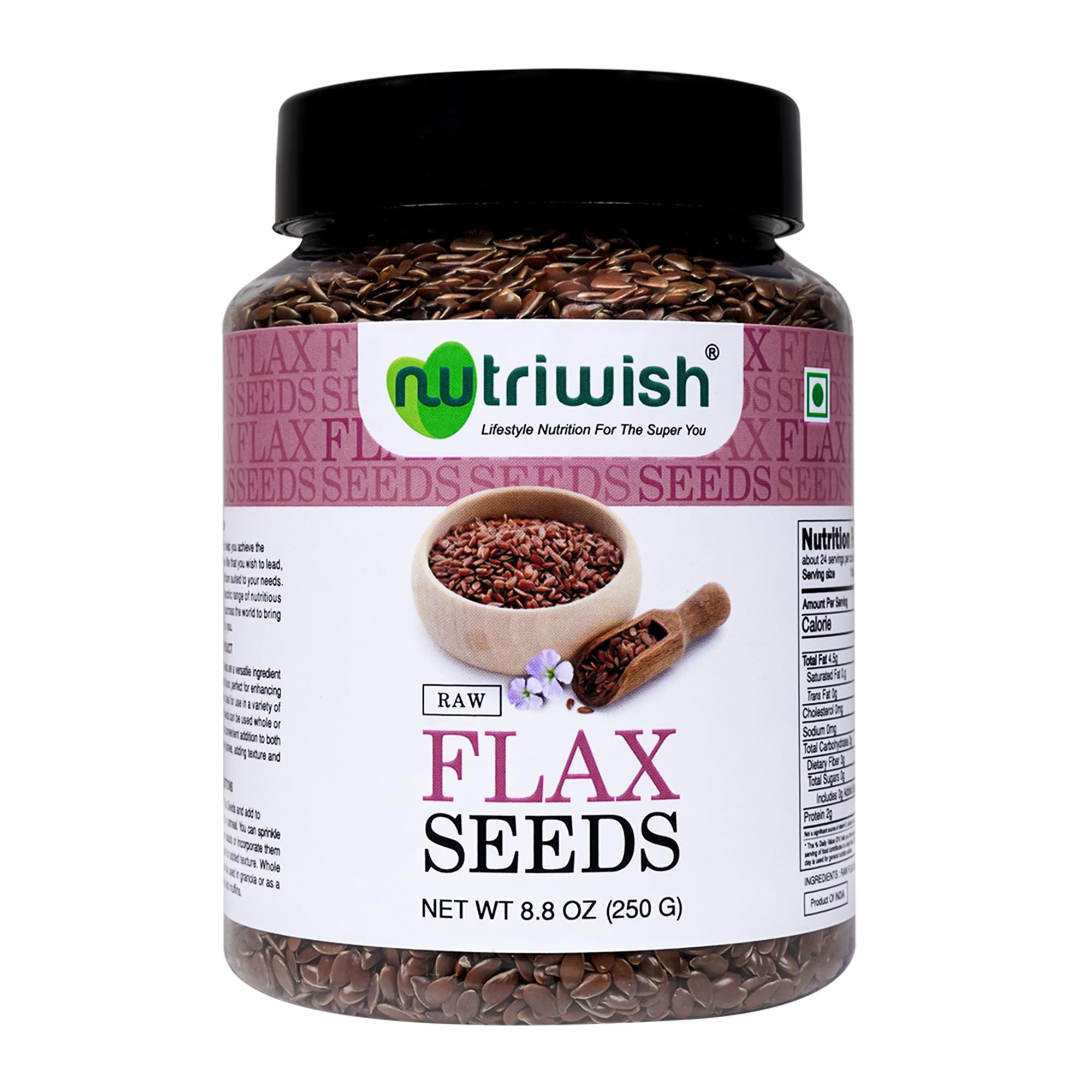 Nutriwish Raw Flax Seeds 250 gm (B07CZ288DY) Amazon Price History, Amazon Price Tracker