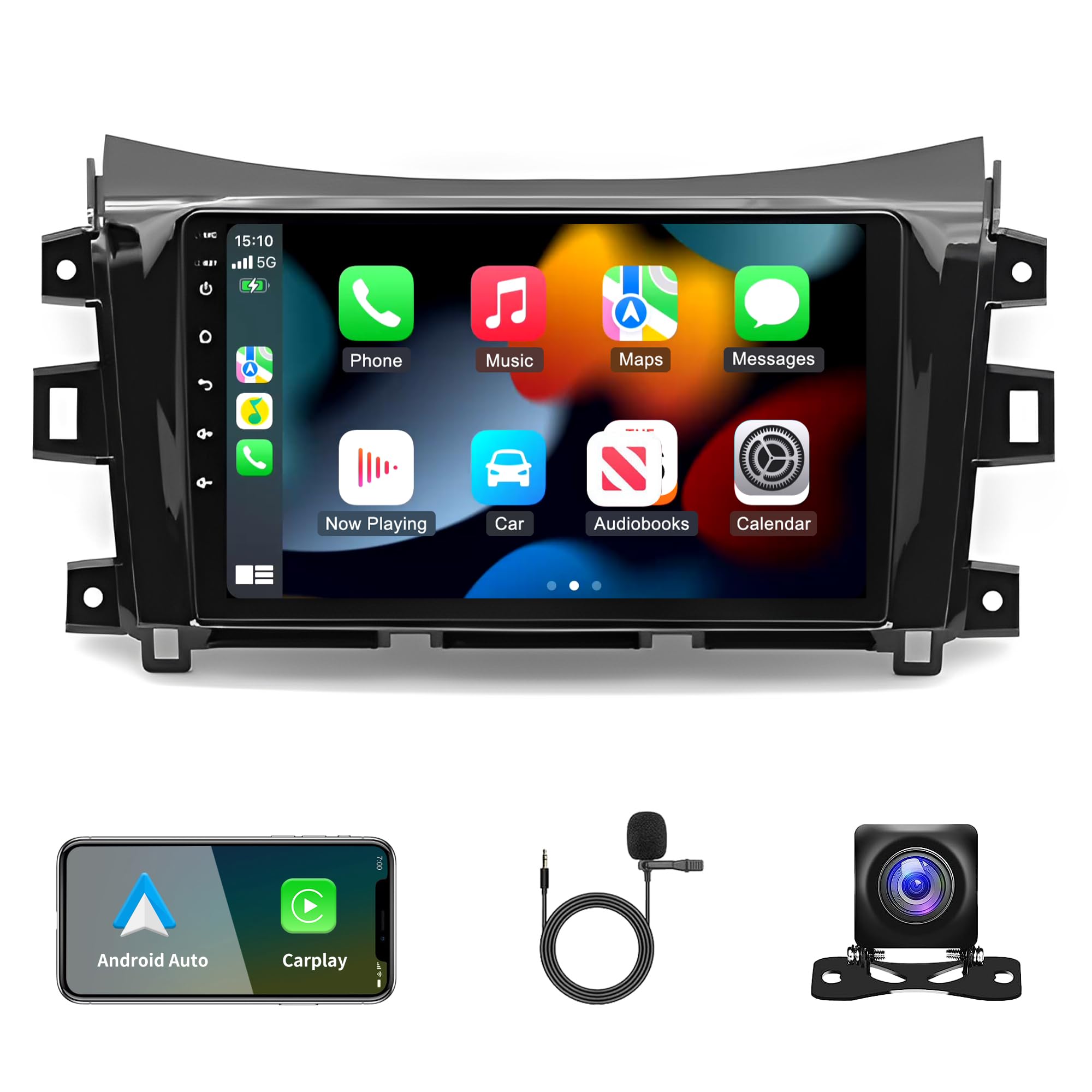 Car Stereo Upgrade for Nissan Navara NP300 2016-2019, Android 13 Wireless CarPlay Stereo Screen Compatible with CarPlay Android Auto, 9" Touchscreen Car Radio Support GPS Navigation SWC Bluetooth