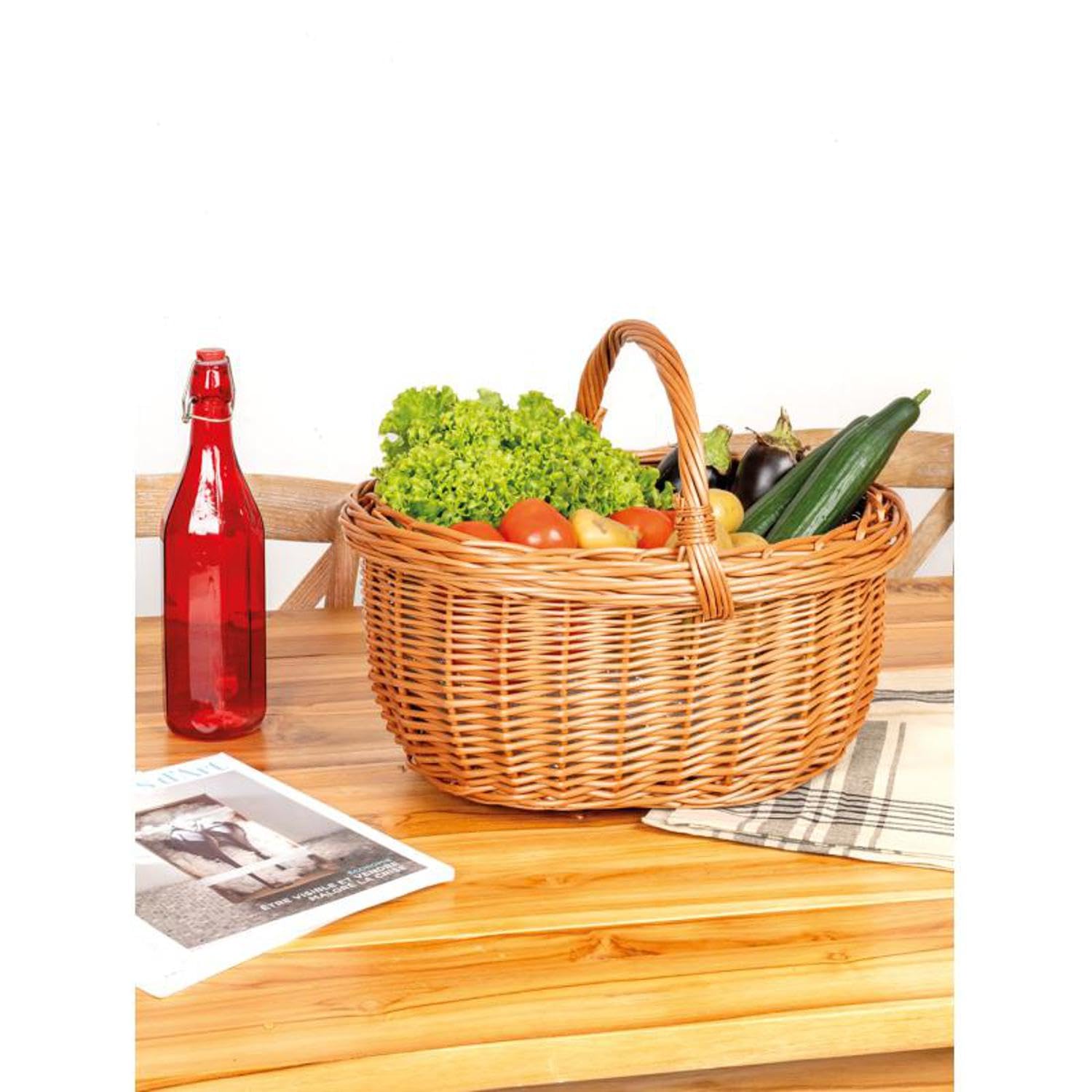 AUBRY GASPARD Panier Osier Buff