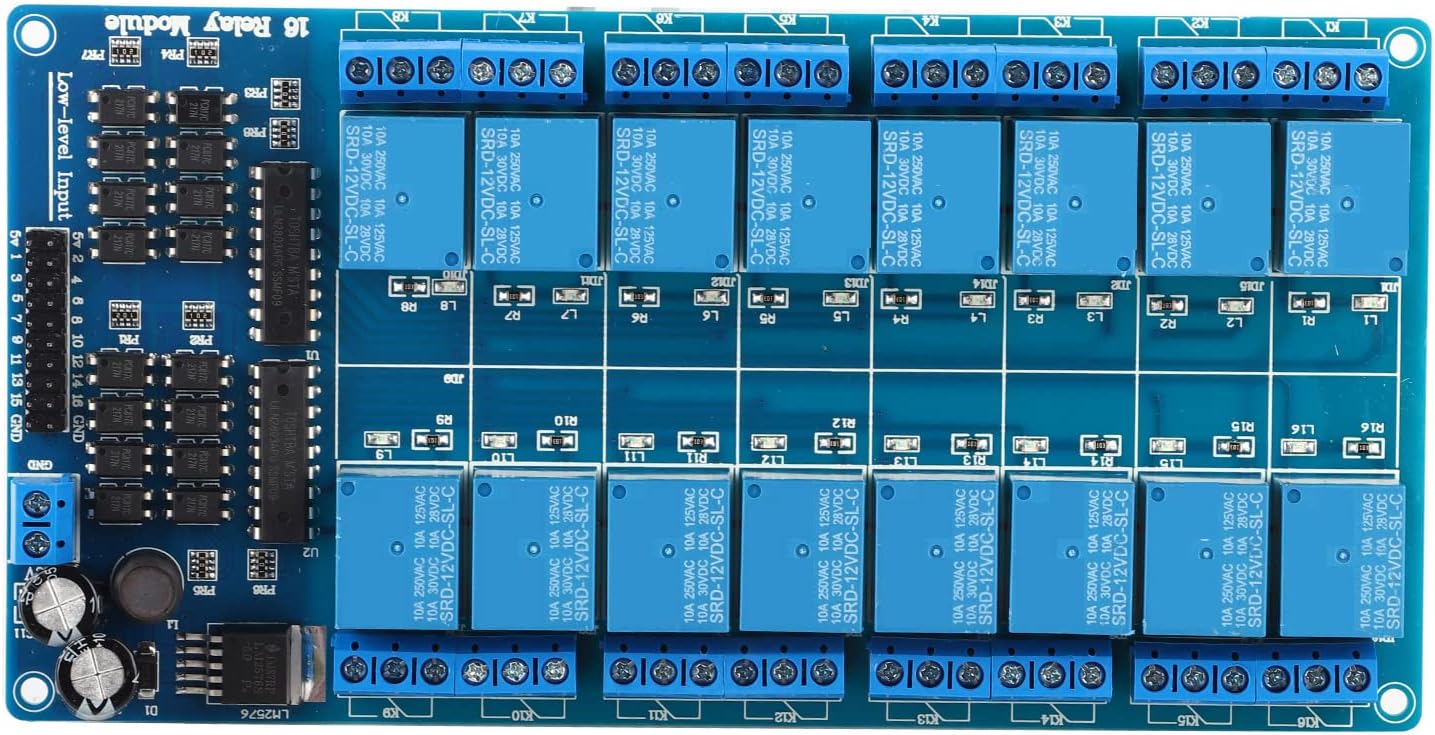 Ethernet Control Module, 16 Channel Relay Board with Web Server for Remote Device Control via LAN WAN Network RJ45 Port
